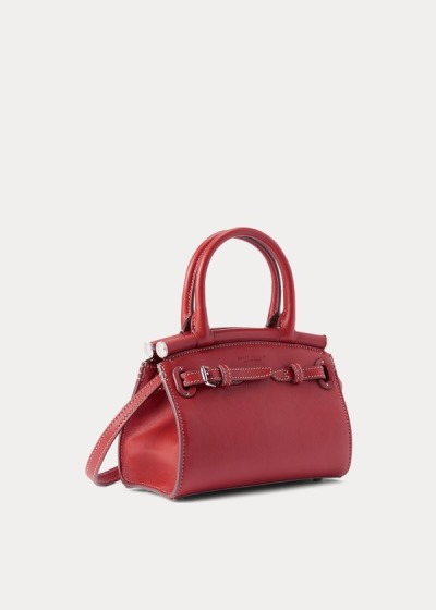 Bolsos De Mano Ralph Lauren Mujer Rojos Oscuro - Calfskin Mini RL50 - XAITY4239